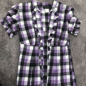 Purple checkered top